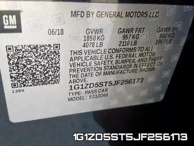 1G1ZD5ST5JF256173 фото 2