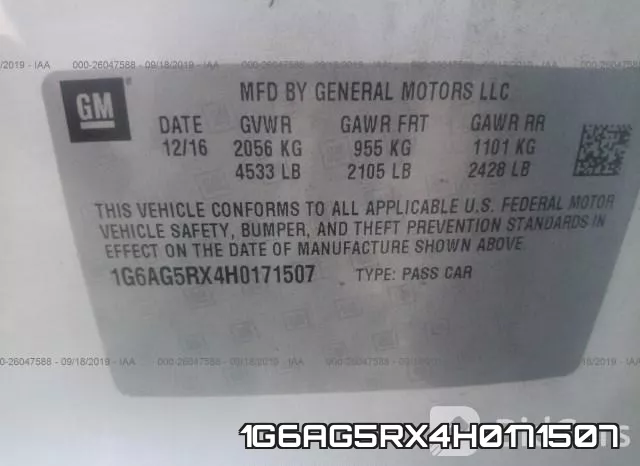 1G6AG5RX4H0171507 фото 10