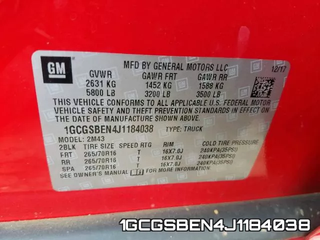 1GCGSBEN4J1184038 фото 2