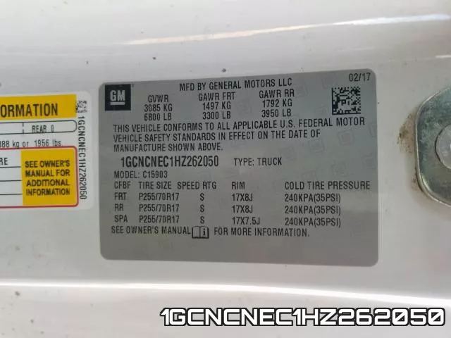 1GCNCNEC1HZ262050 фото 2