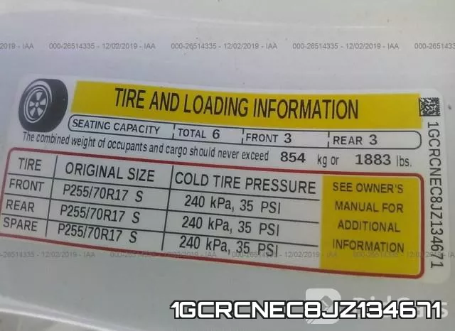 1GCRCNEC8JZ134671 фото 9