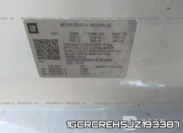 1GCRCREH5JZ193387 фото 9
