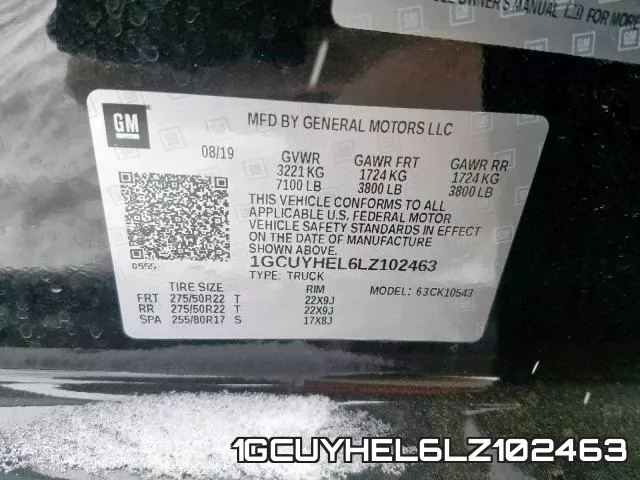 1GCUYHEL6LZ102463 фото 2