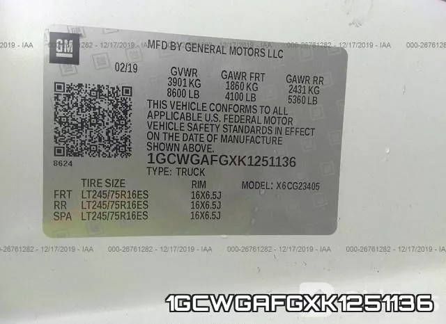 1GCWGAFGXK1251136 фото 9