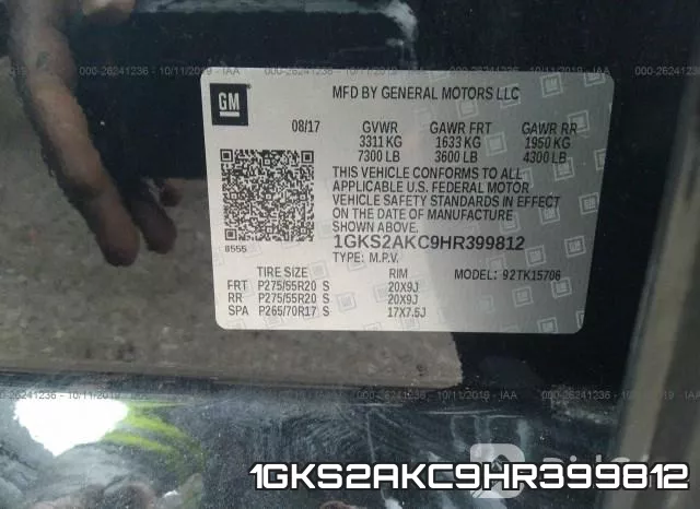 1GKS2AKC9HR399812 фото 10