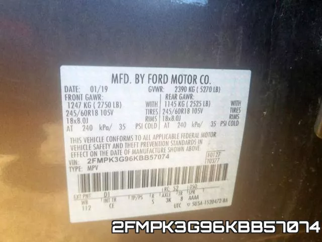 2FMPK3G96KBB57074 фото 2