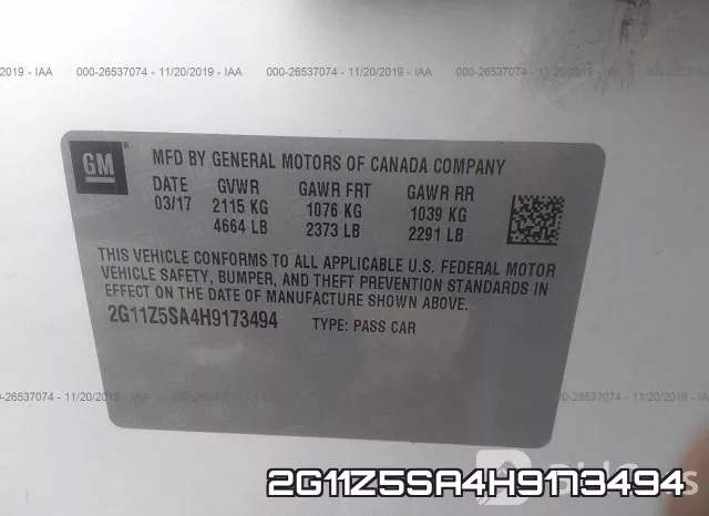 2G11Z5SA4H9173494 фото 9