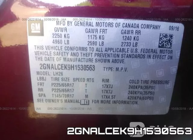 2GNALCEK9H1530563 фото 9