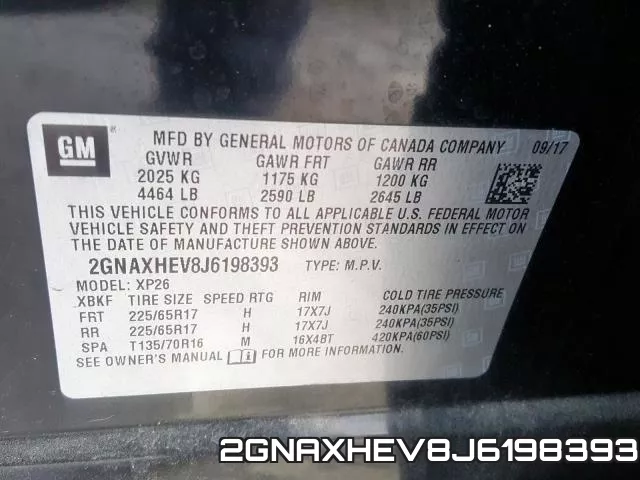 2GNAXHEV8J6198393 фото 2