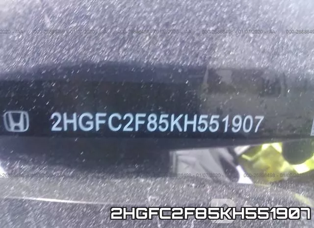 2HGFC2F85KH551907 фото 7