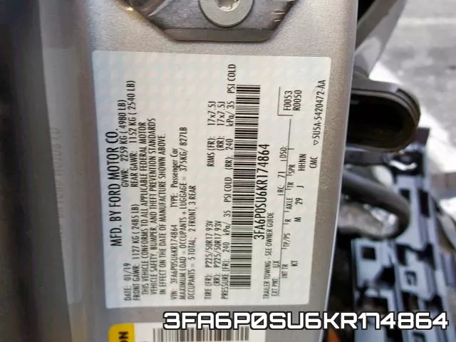 3FA6P0SU6KR174864 фото 2