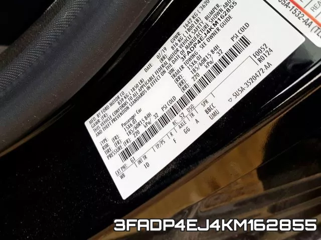 3FADP4EJ4KM162855 фото 2
