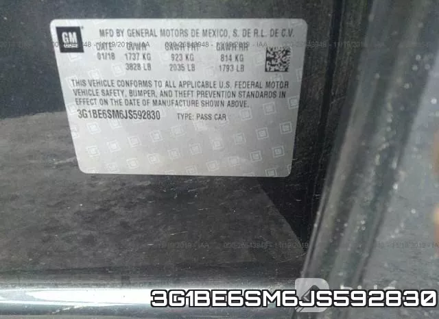 3G1BE6SM6JS592830 фото 9