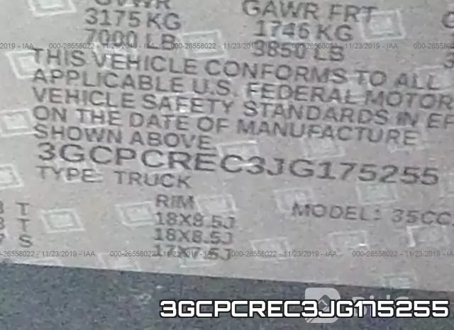 3GCPCREC3JG175255 фото 10