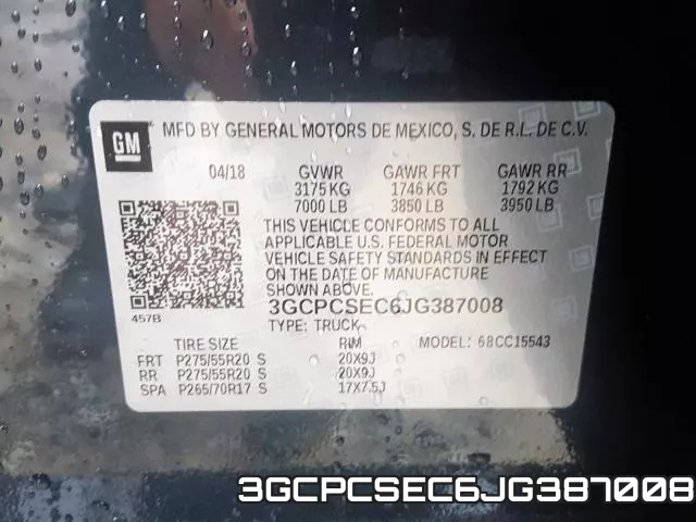 3GCPCSEC6JG387008 фото 2