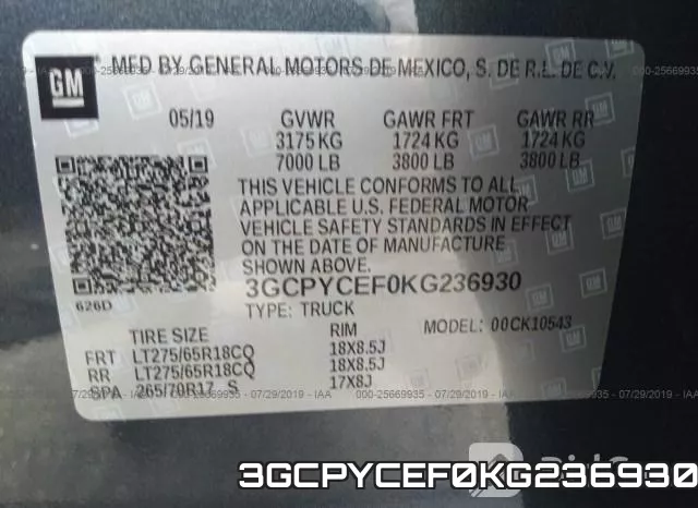 3GCPYCEF0KG236930 фото 9