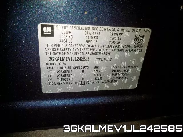 3GKALMEV1JL242585 фото 2