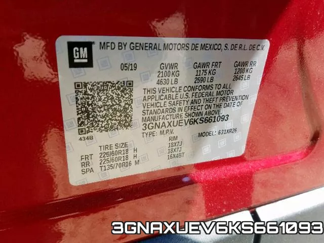 3GNAXUEV6KS661093 фото 2
