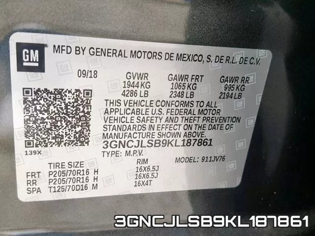3GNCJLSB9KL187861 фото 2