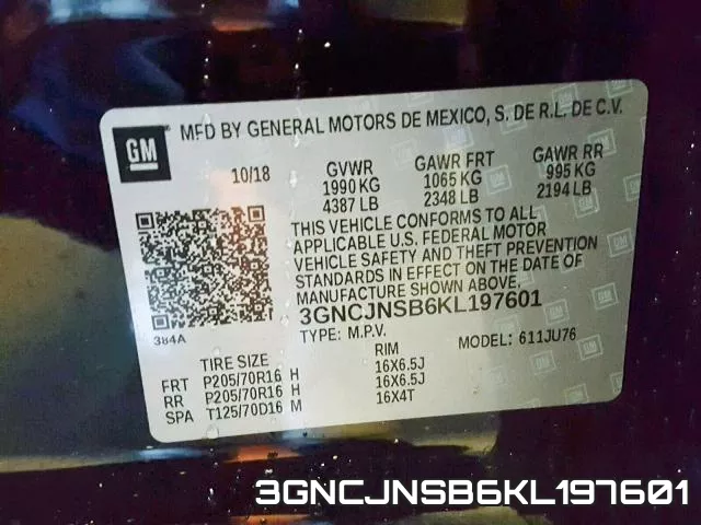 3GNCJNSB6KL197601 фото 2