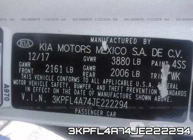 3KPFL4A74JE222294 фото 6