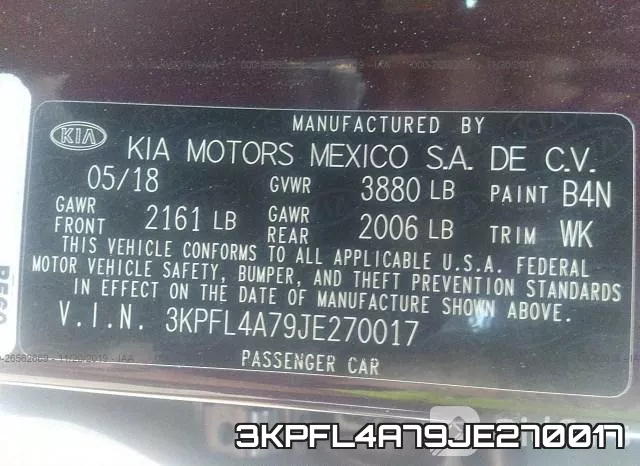 3KPFL4A79JE270017 фото 8