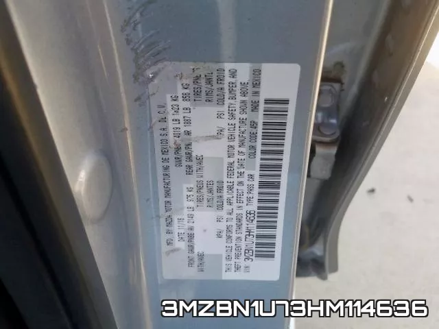 3MZBN1U73HM114636 фото 2