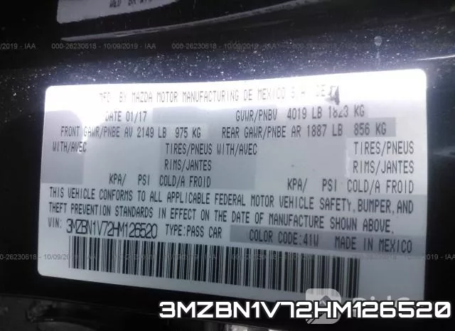 3MZBN1V72HM126520 фото 9