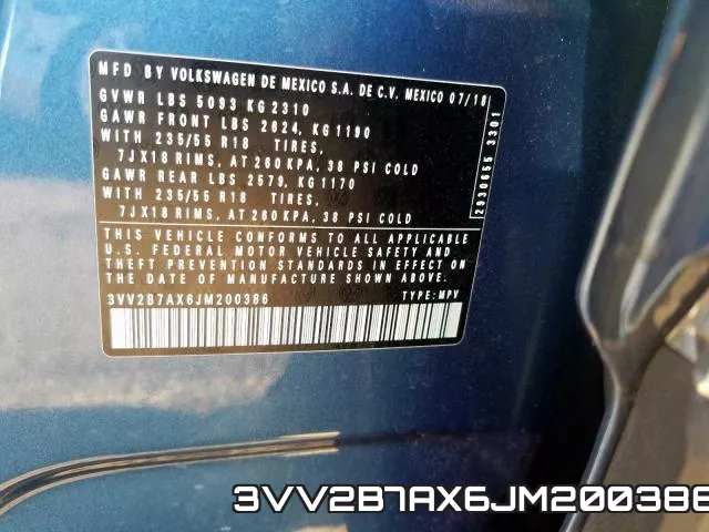 3VV2B7AX6JM200386 фото 2