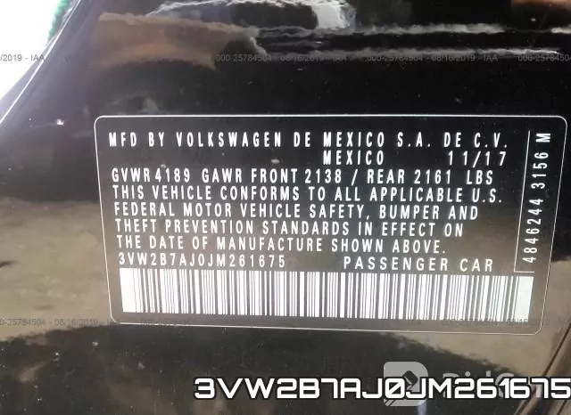 3VW2B7AJ0JM261675 фото 10