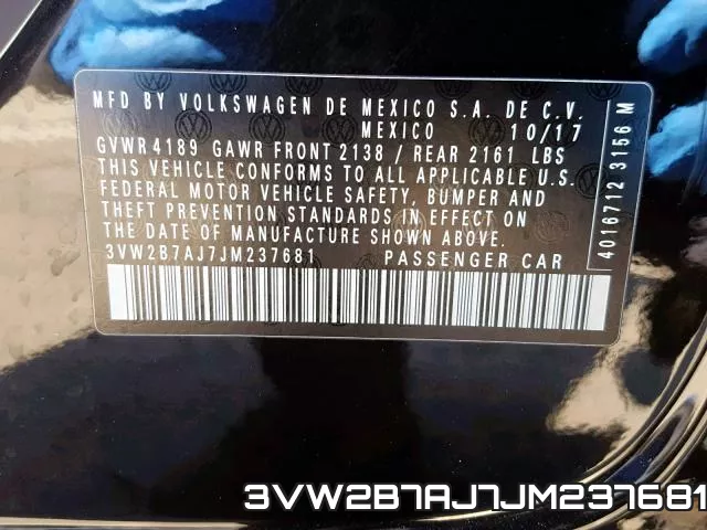 3VW2B7AJ7JM237681 фото 2