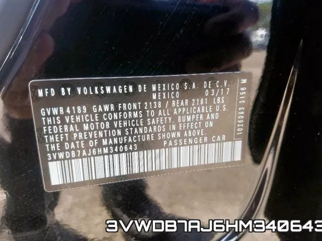 3VWDB7AJ6HM340643 фото 2