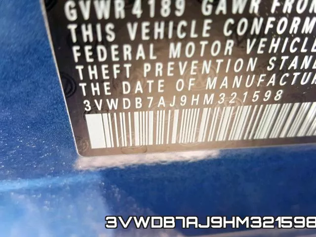 3VWDB7AJ9HM321598 фото 2