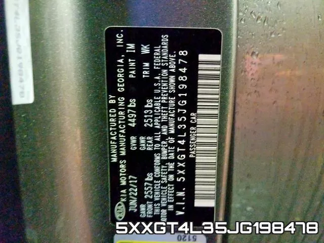 5XXGT4L35JG198478 фото 2