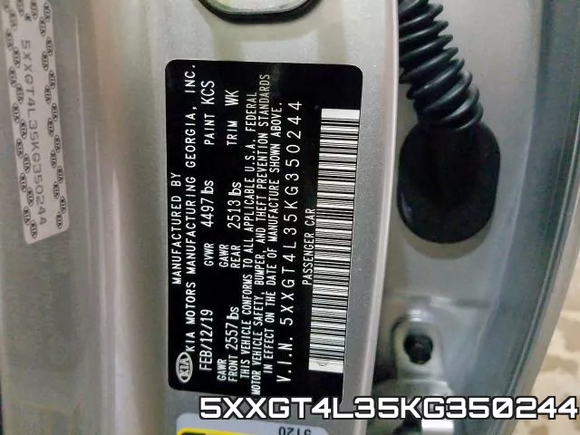 5XXGT4L35KG350244 фото 2