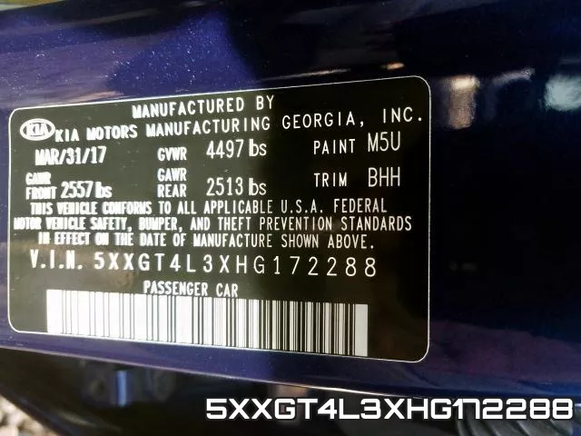 5XXGT4L3XHG172288 фото 2
