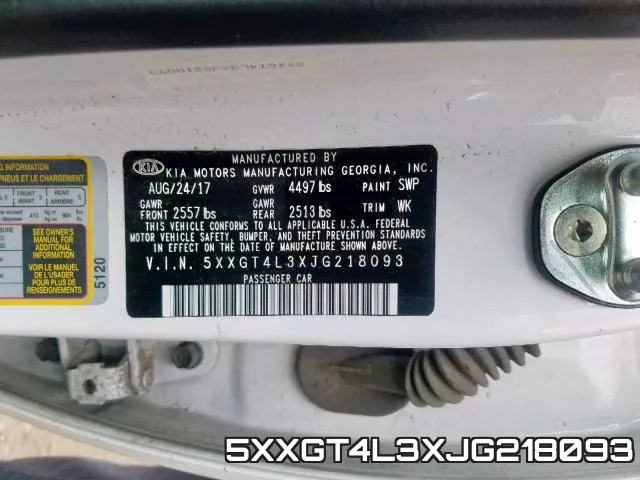 5XXGT4L3XJG218093 фото 2