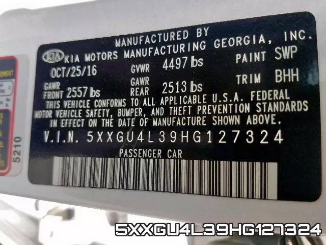 5XXGU4L39HG127324 фото 2
