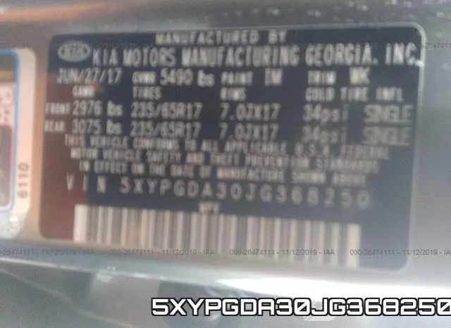 5XYPGDA30JG368250 фото 10
