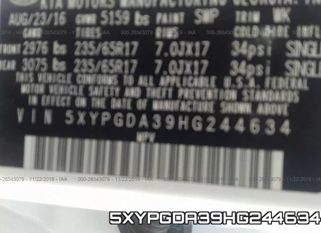 5XYPGDA39HG244634 фото 9