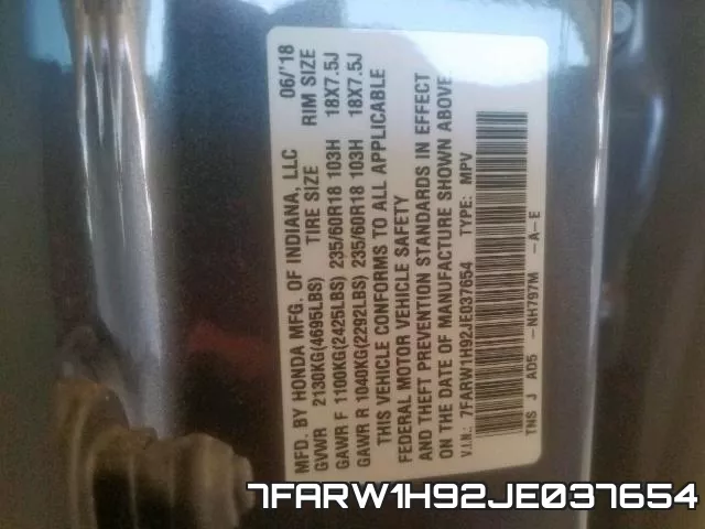 7FARW1H92JE037654 фото 2