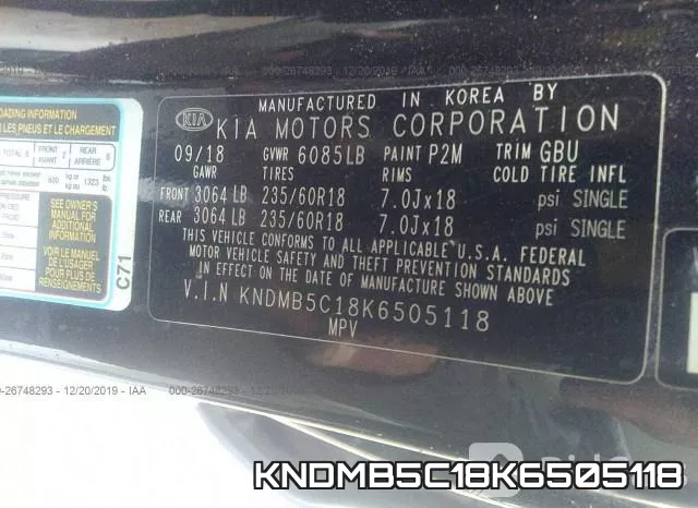 KNDMB5C18K6505118 фото 8