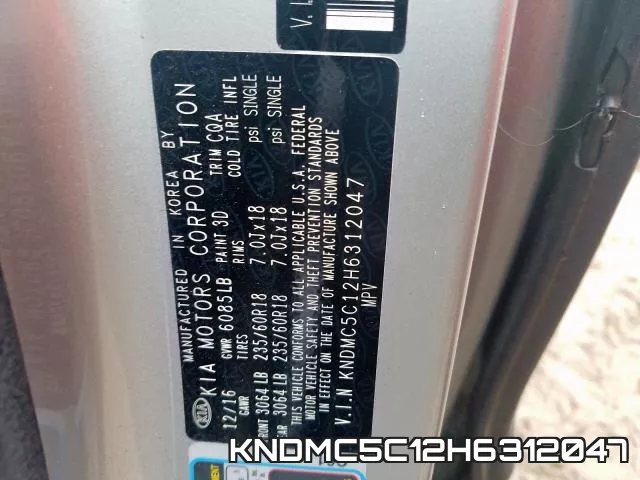 KNDMC5C12H6312047 фото 2