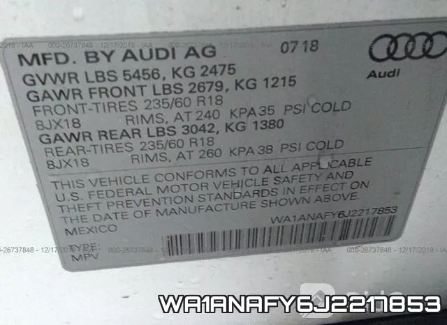 WA1ANAFY6J2217853 фото 8