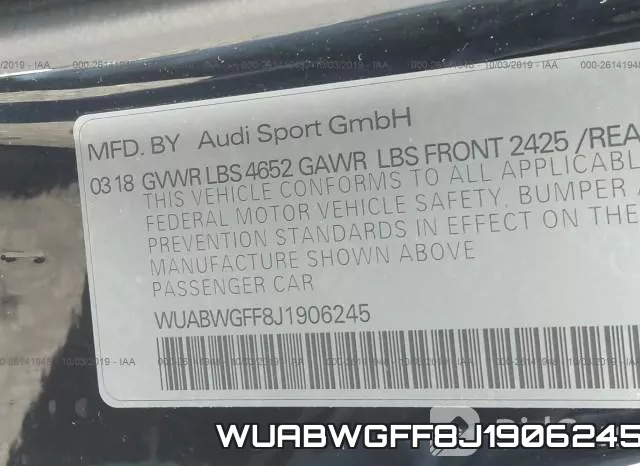 WUABWGFF8J1906245 фото 9
