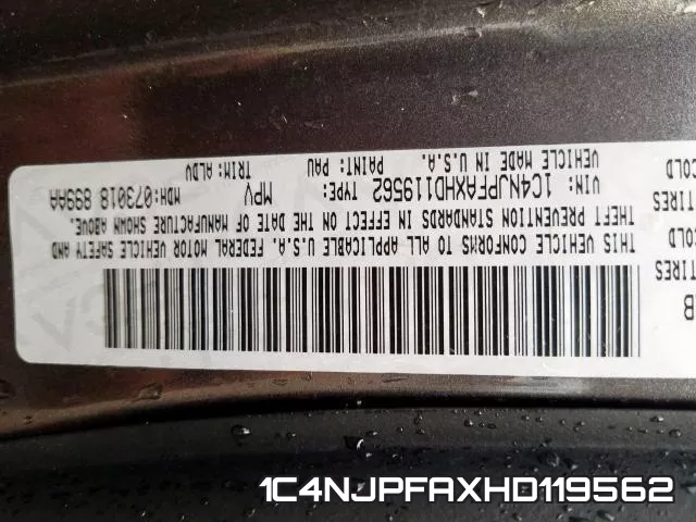 1C4NJPFAXHD119562 фото 2