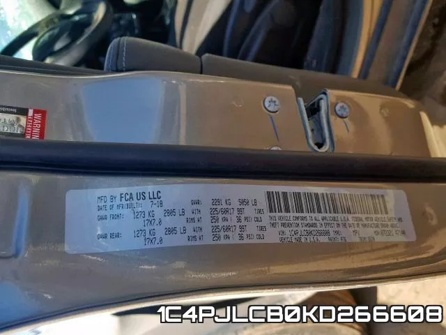 1C4PJLCB0KD266608 фото 2
