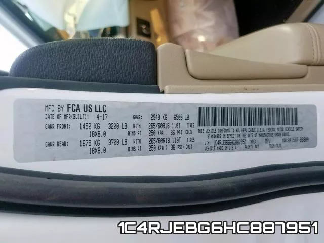 1C4RJEBG6HC887951 фото 2