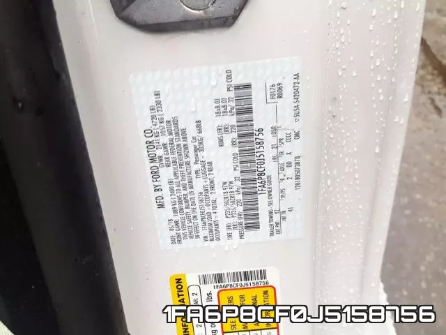 1FA6P8CF0J5158756 фото 2