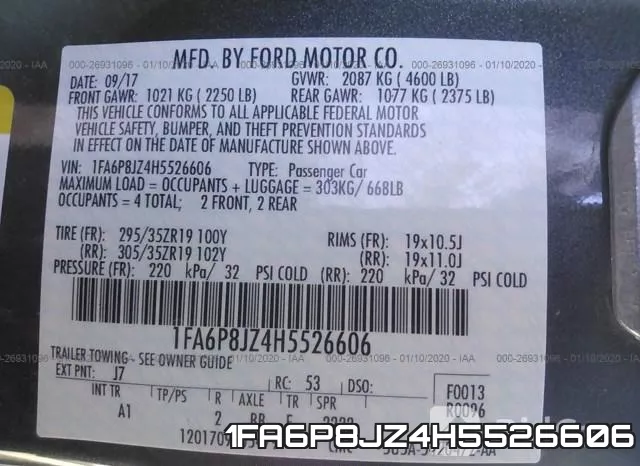 1FA6P8JZ4H5526606 фото 9